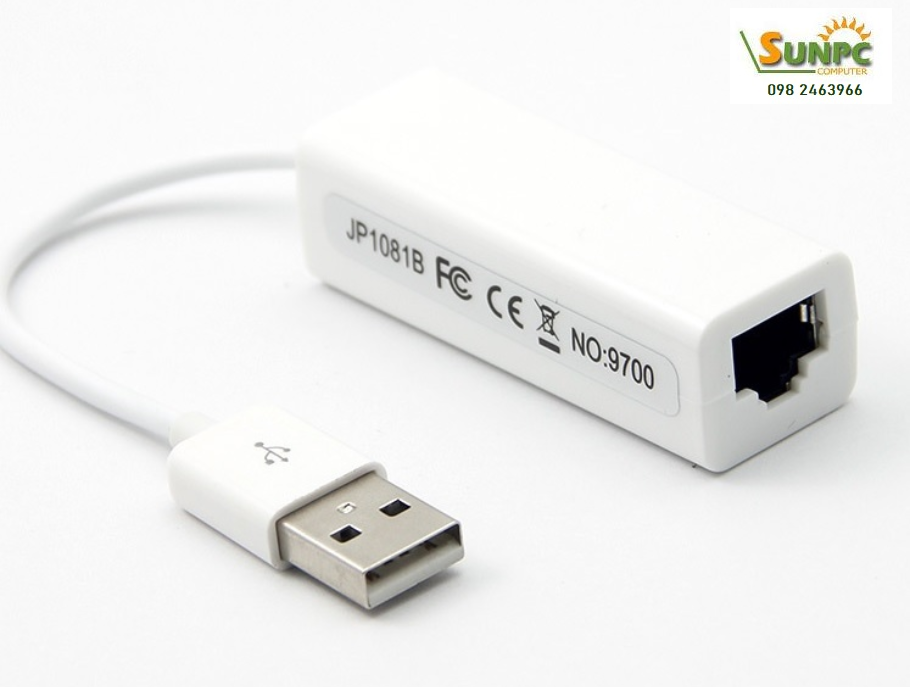 Cáp chuyển đổi LAN USB 2.0 sang Ethernet 10 / 100 RJ45 100Mbps